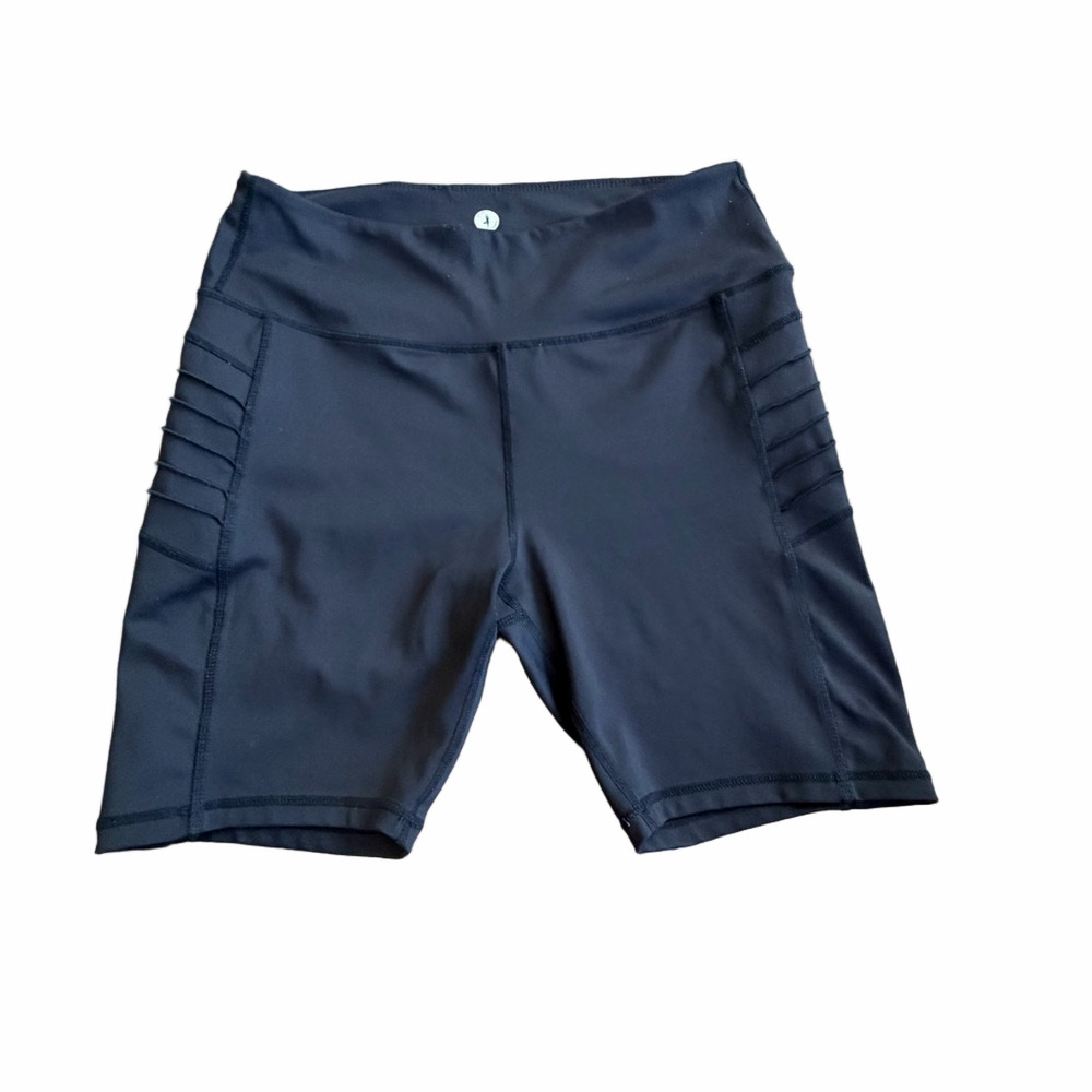 R Sofia Athletic Women’s High-Waist Black Bike Shorts - Picture 1 of 4